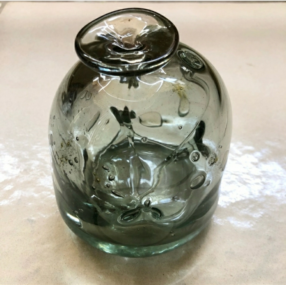 TWO RIVERS Hand Blown Art Glass VaseMichael Robin